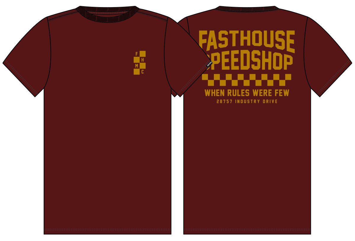 FastHouse YTH SS CHALET TEE MAROON - View 1