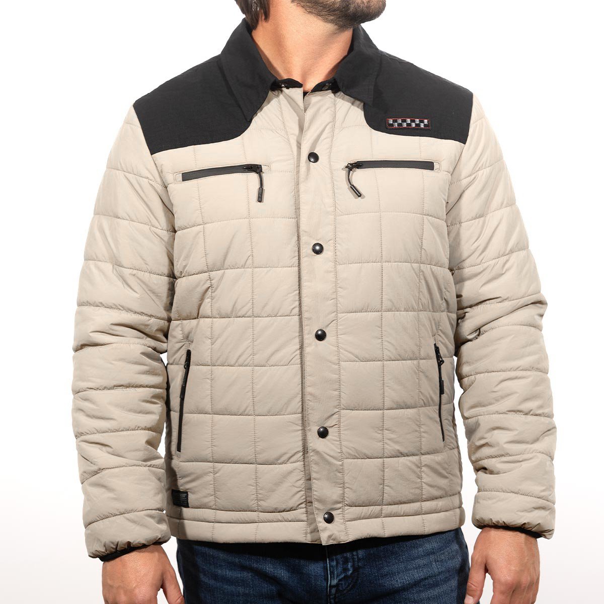 FastHouse LOGAN PUFFJACKET GREIGBLK 2X