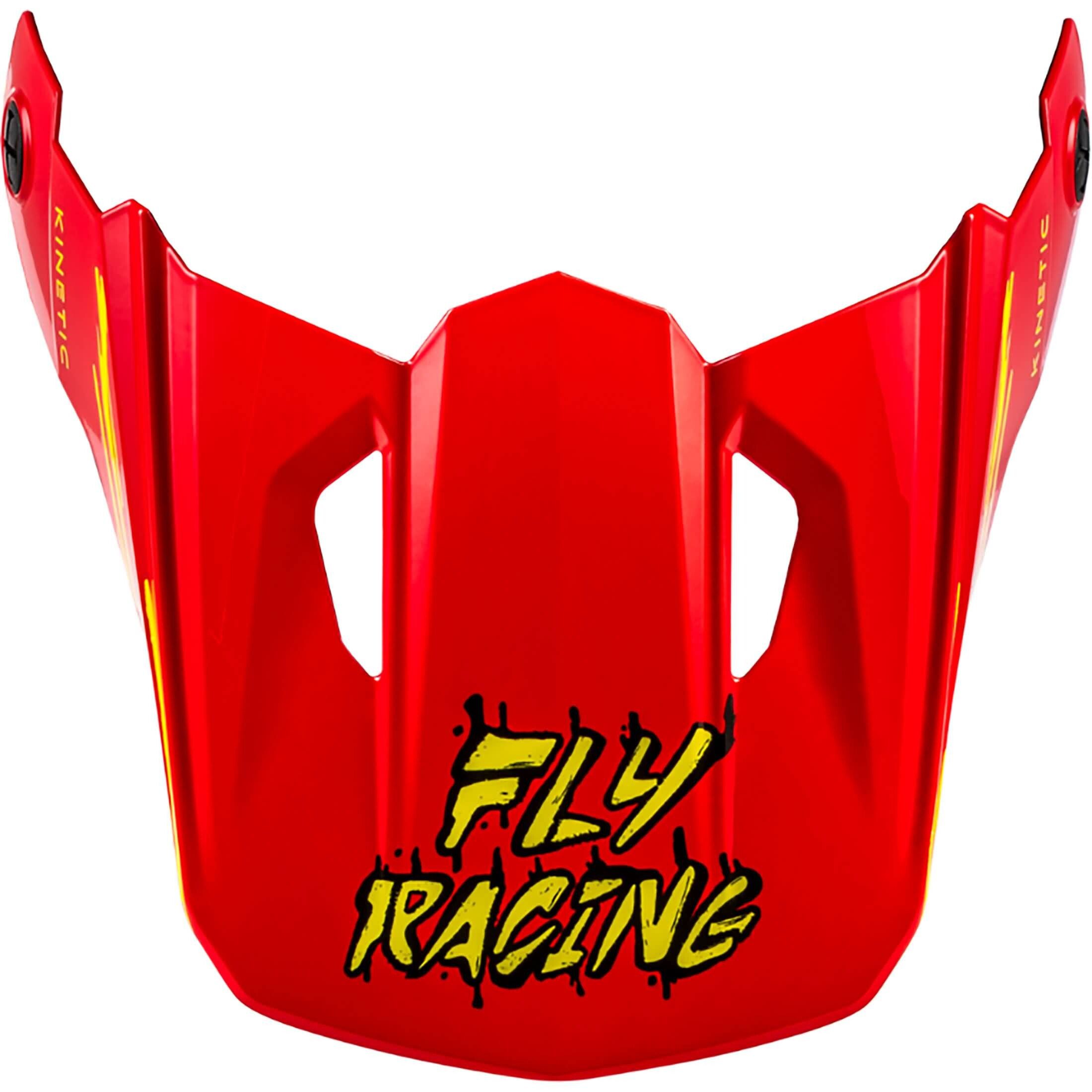 FLY RACING YTH KINETIC SURGE HELMET VISOR BLACK/RED/YELLOW YS-YL - View 1